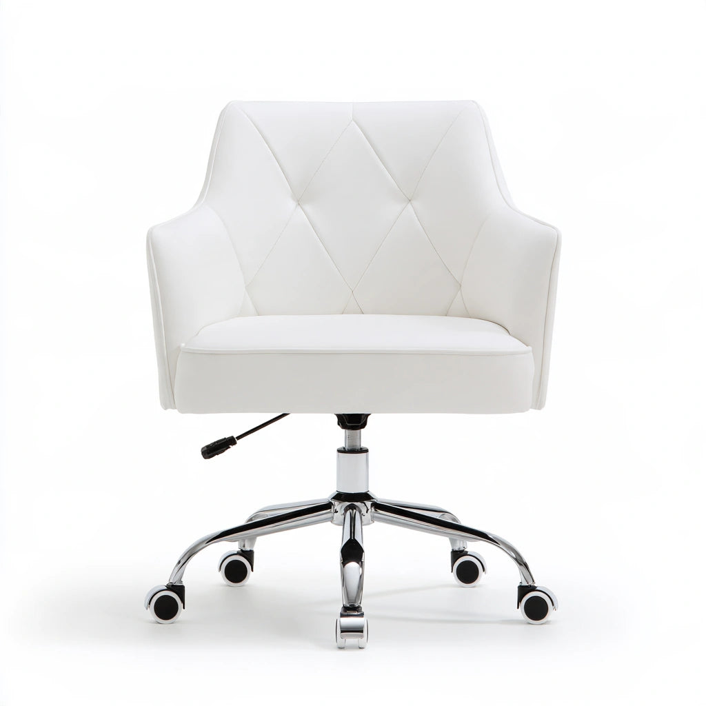 Fauteuil de bureau ergonomique aux lignes épurées, coloris blanc