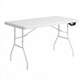Table pliante polyvalente en plastique, coloris blanc