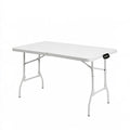 Table pliante polyvalente en plastique, coloris blanc