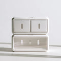 Tour de rangement étroite en plastique, coloris blanc