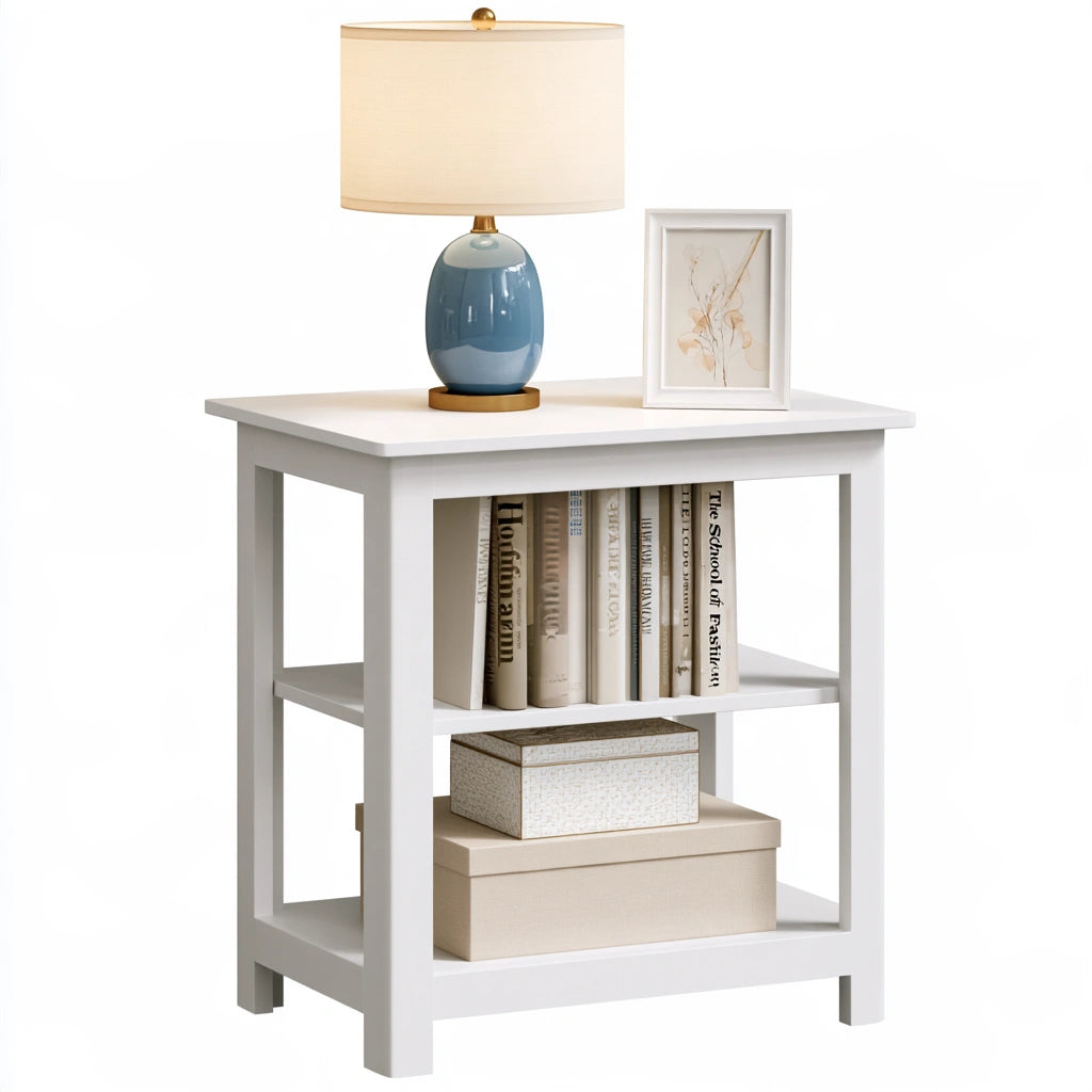 Table d'appoint en bois, coloris blanc