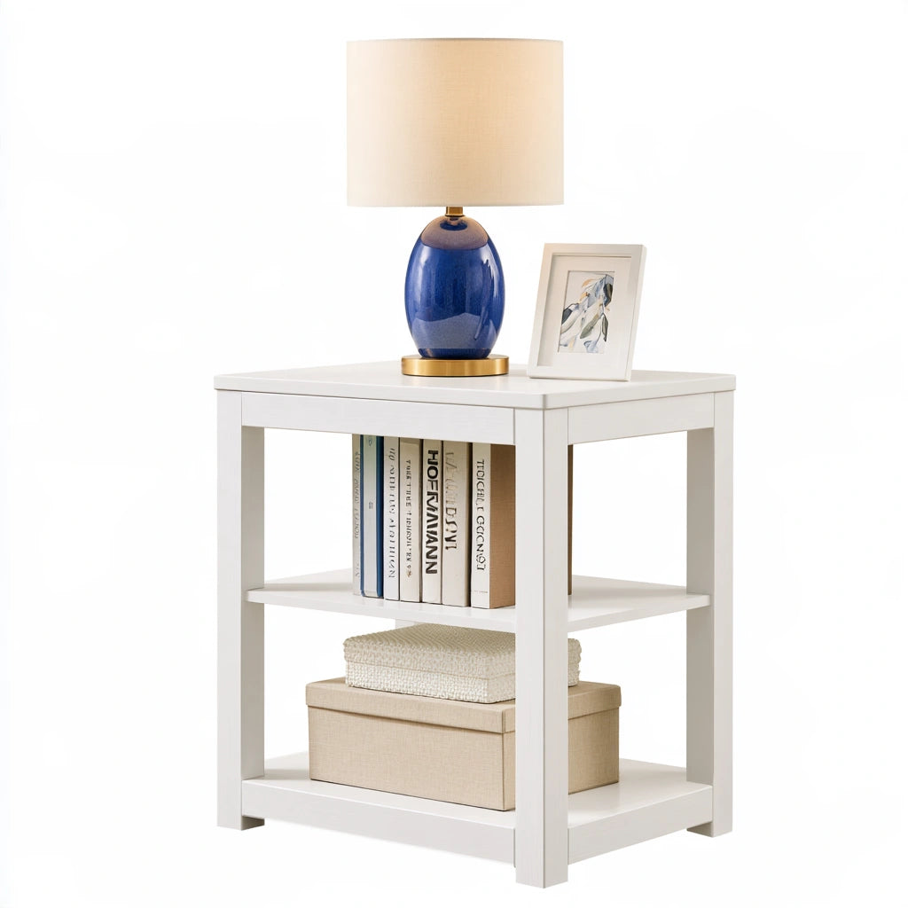 Table d'appoint en bois, coloris blanc