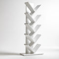 Bibliothèque arbre aux lignes épurées, coloris blanc