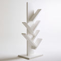 Bibliothèque arbre aux lignes épurées, coloris blanc