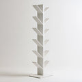 Bibliothèque arbre aux lignes épurées, coloris blanc