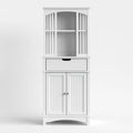 Meuble de rangement en bois, coloris blanc