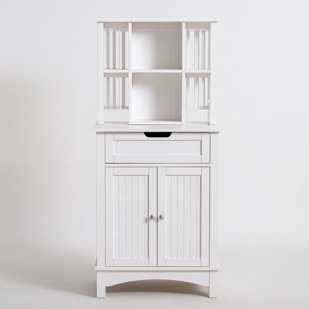 Meuble de rangement en bois, coloris blanc