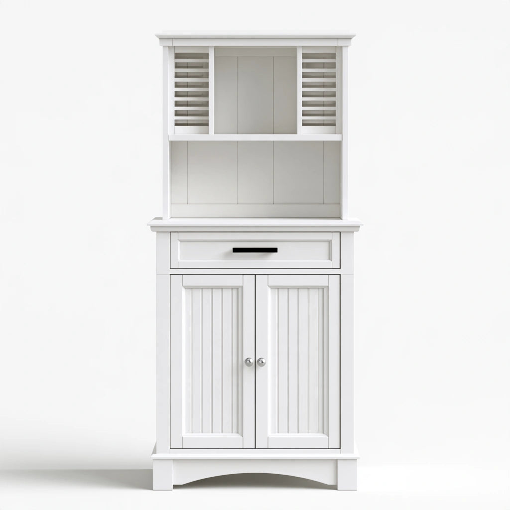 Meuble de rangement en bois, coloris blanc