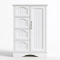 Meuble de rangement en bois à trois tiroirs, coloris blanc