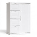 Meuble de rangement en bois, coloris blanc